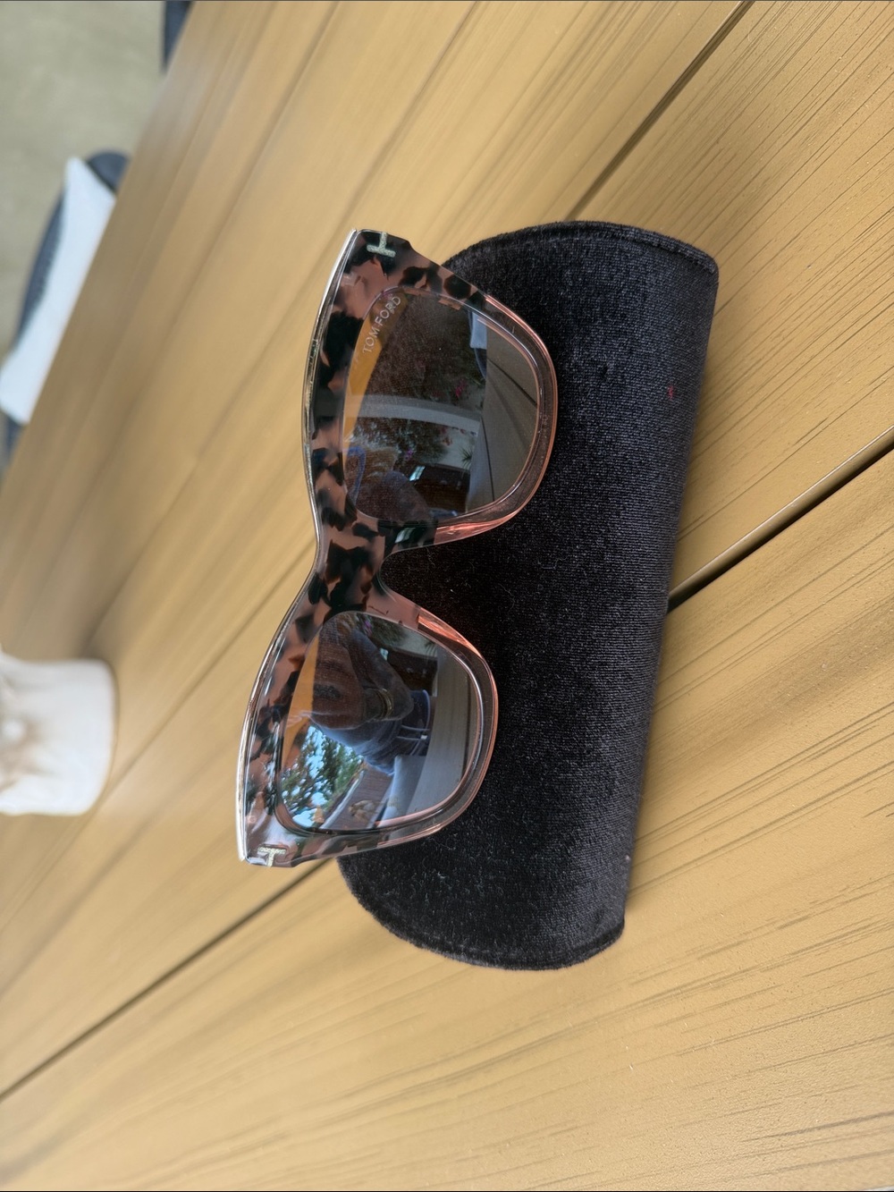 Tom Ford Pink Tortoiseshell Cat-Eye Sunglasses